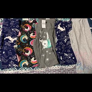 Girls UNICORN leggings lot